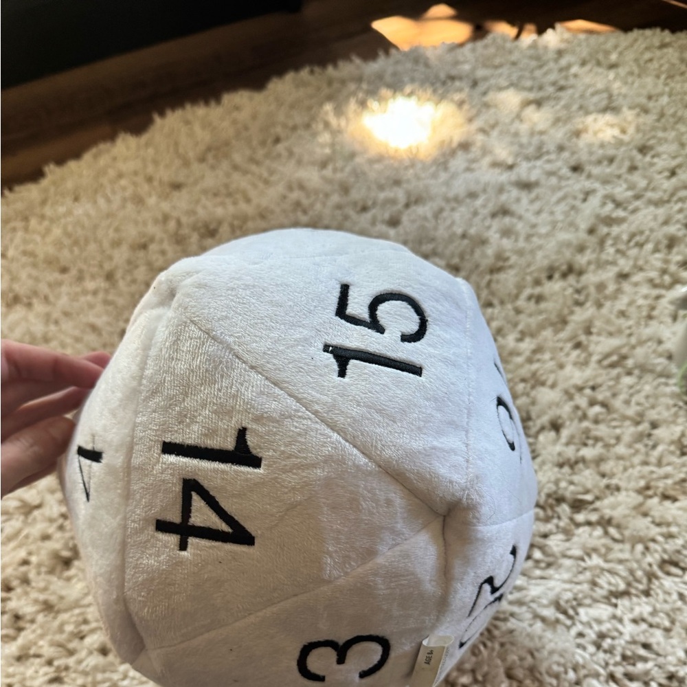 GameStop edition, Dungeons & Dragons plush pillow dice. DnD collectible.